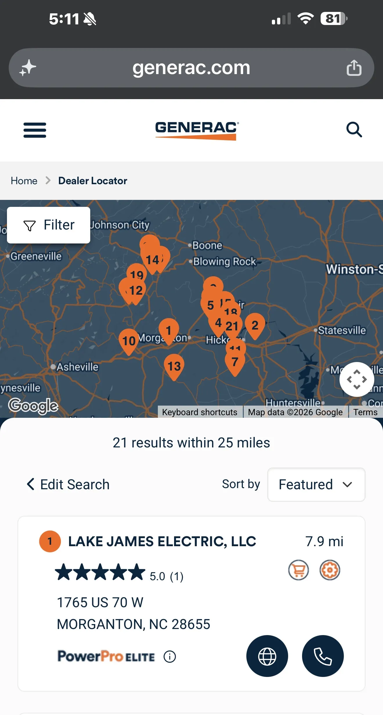 Lake James Electric Is a Generac PowerPro Elite Dealer in Morganton image